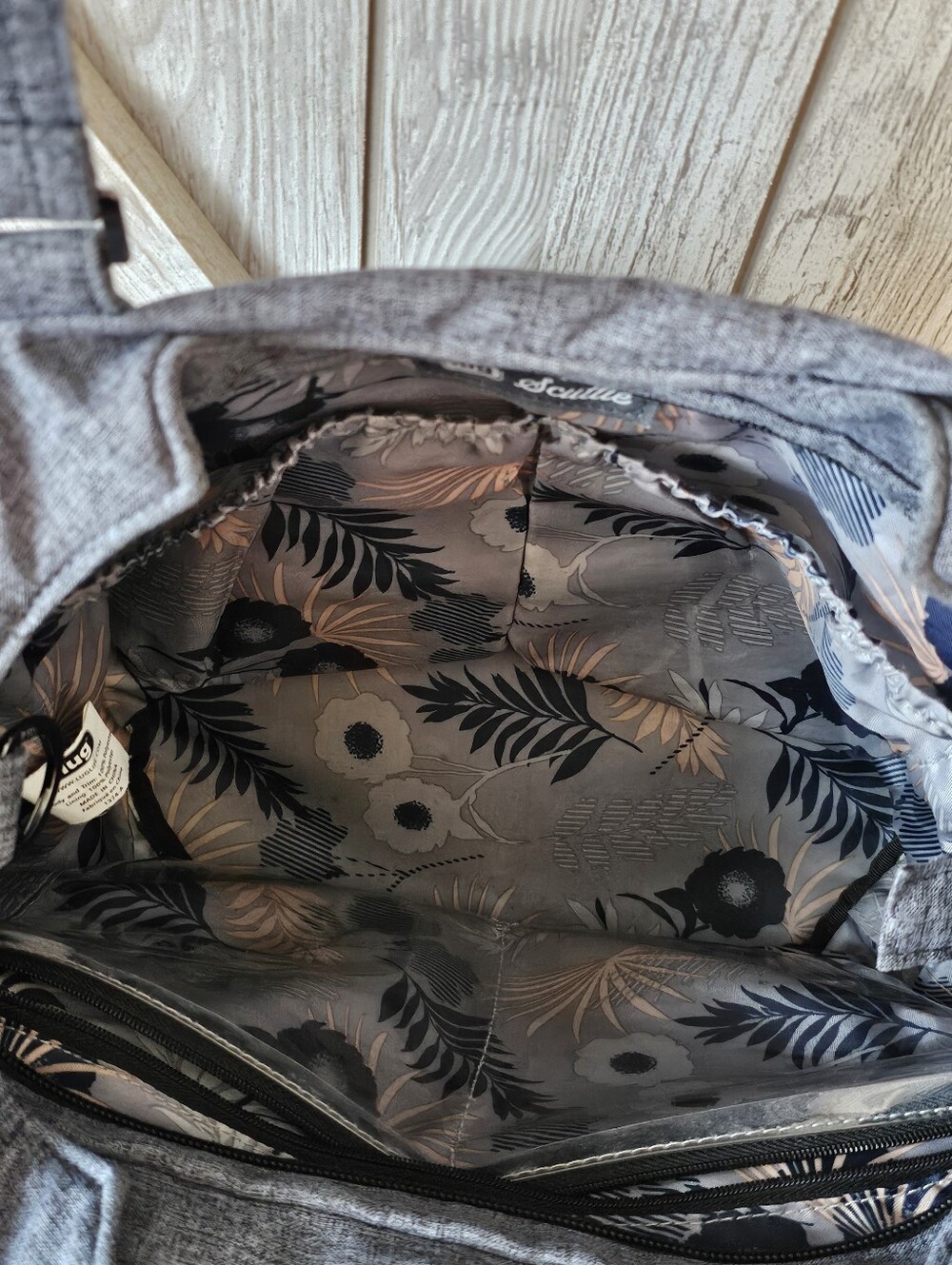 DARK GRAY LUG SCUTTLE MULTIPLE COMPARTMENTS BAG - Picture 4 of 5